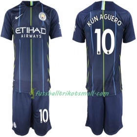 Fußballtrikots Manchester City Aguero 10 Kinder 2018-2019 Kurzarm Auswärts-trikot kaufen
